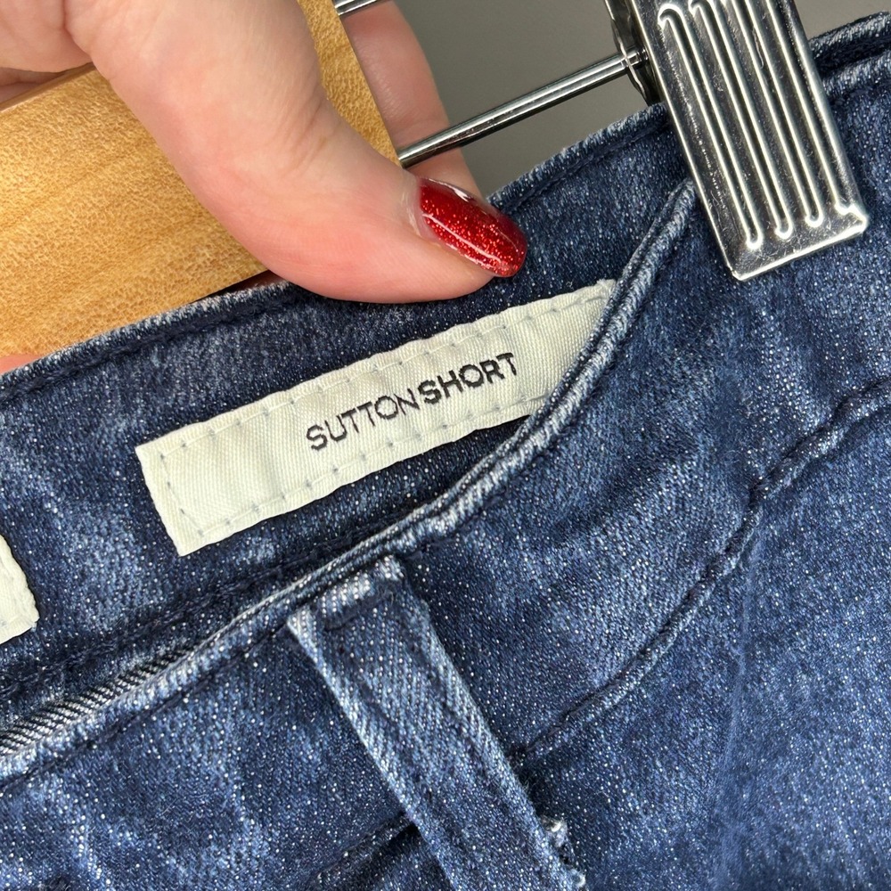 Jones New York Jeans Sutton Short Slimming Dark Wash Blue Bermuda Denim S Travel - Picture 5 of 8